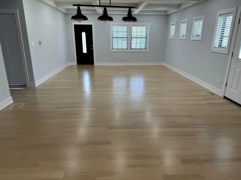 The final result of installing hardwood