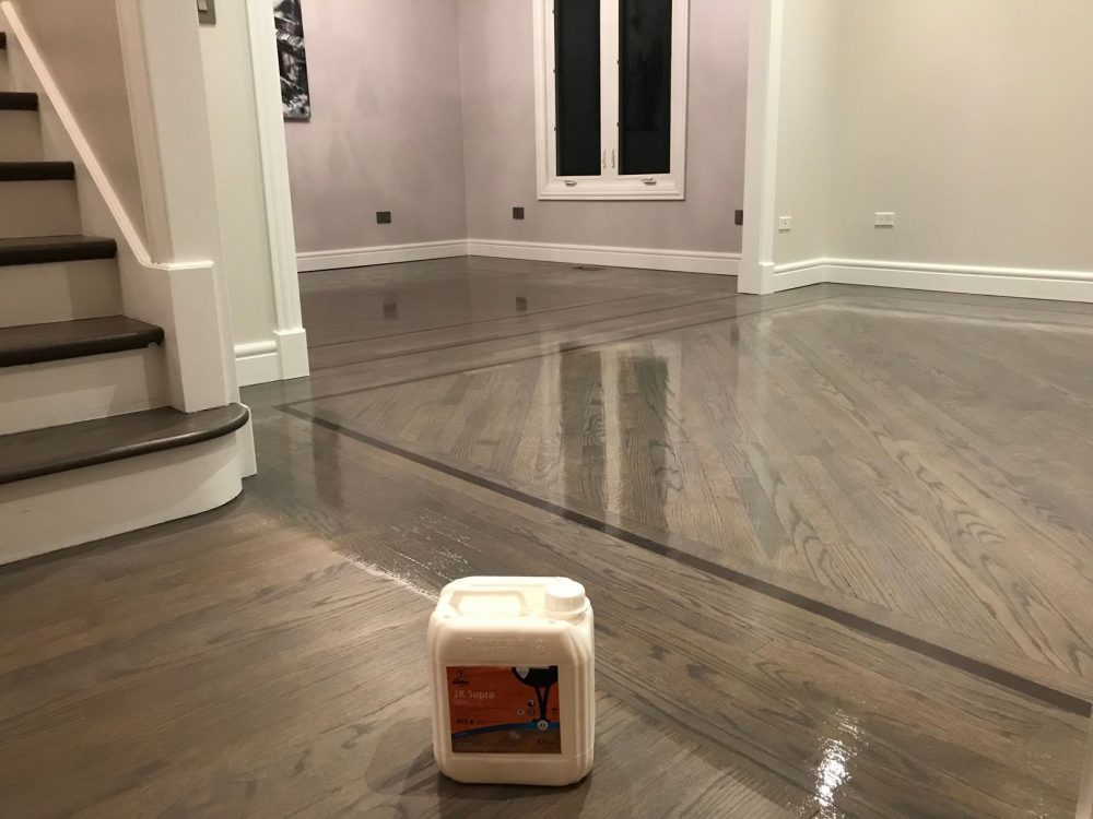 Applying finish to hardwood floors