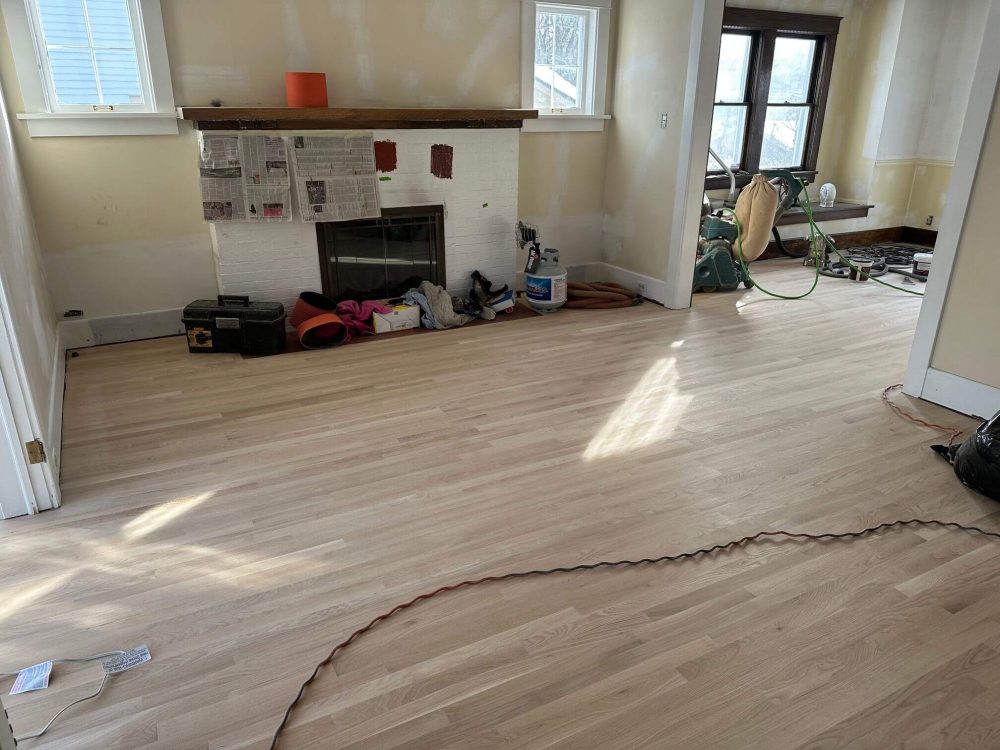 Oak floors refinishing process