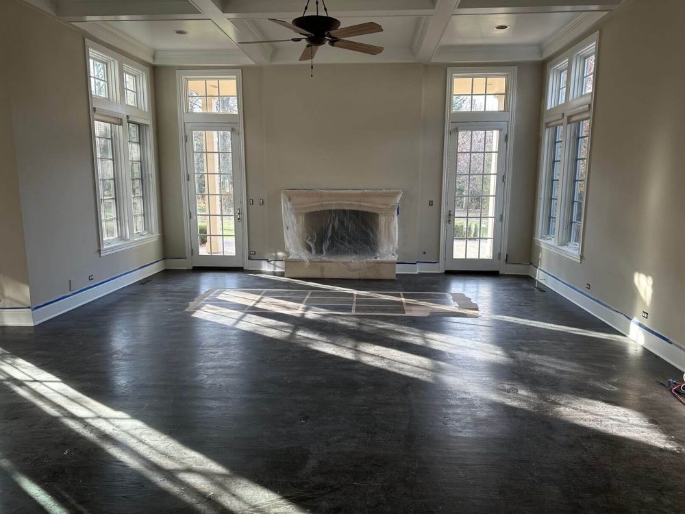 Hinsdale hardwood floors before