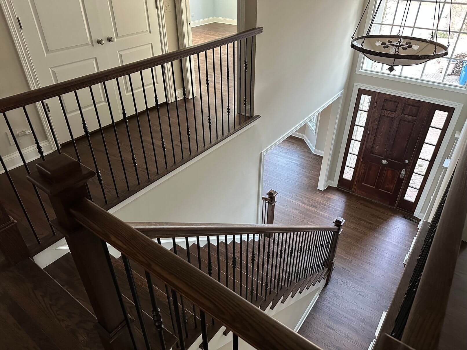 Hinsdale hardwood stairs refinished