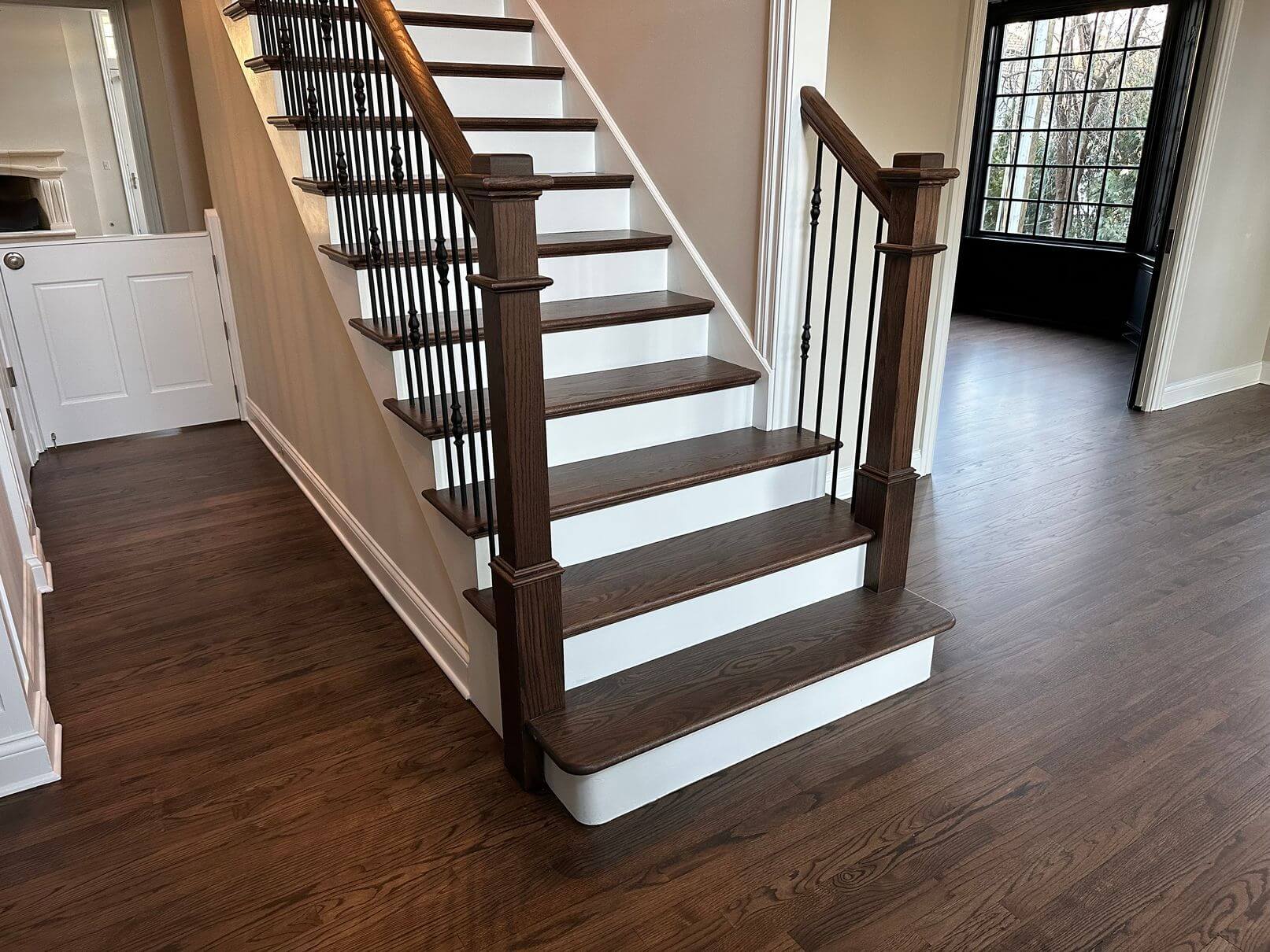 Hinsdale hardwood stairs refinished