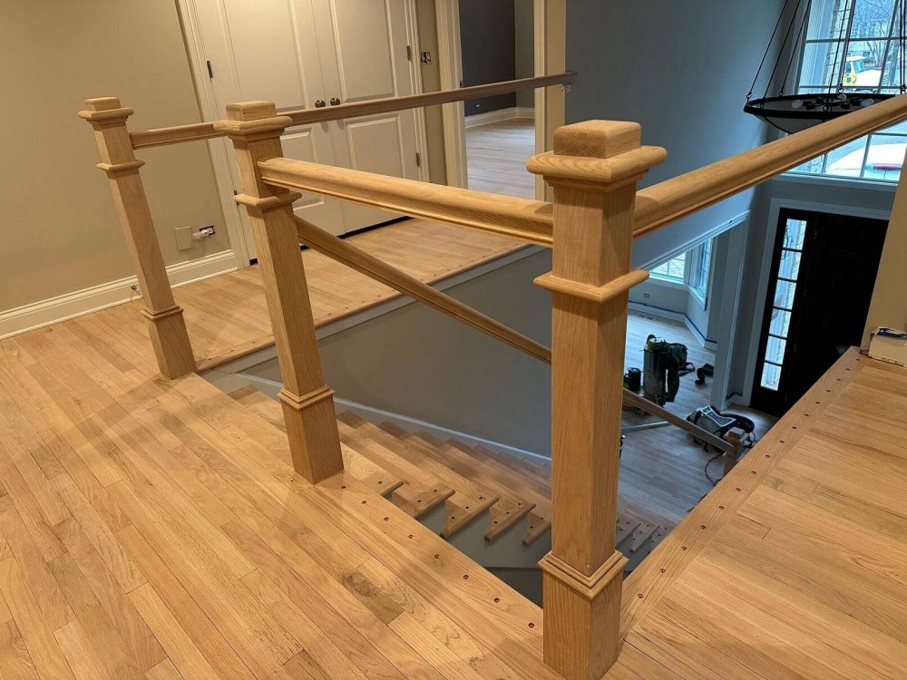 Hinsdale hardwood stairs unfinished
