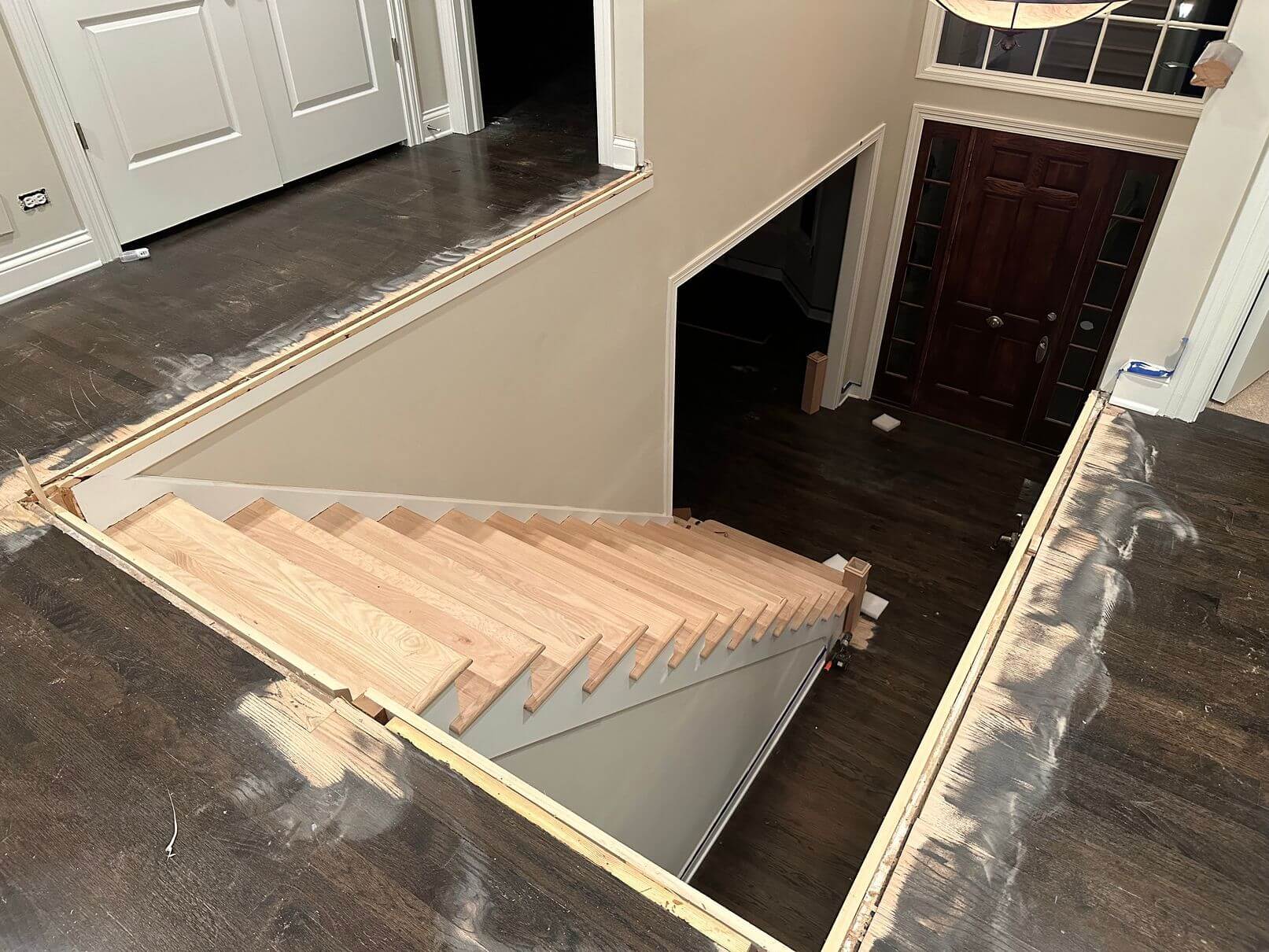 Hinsdale hardwood stairs unfinished