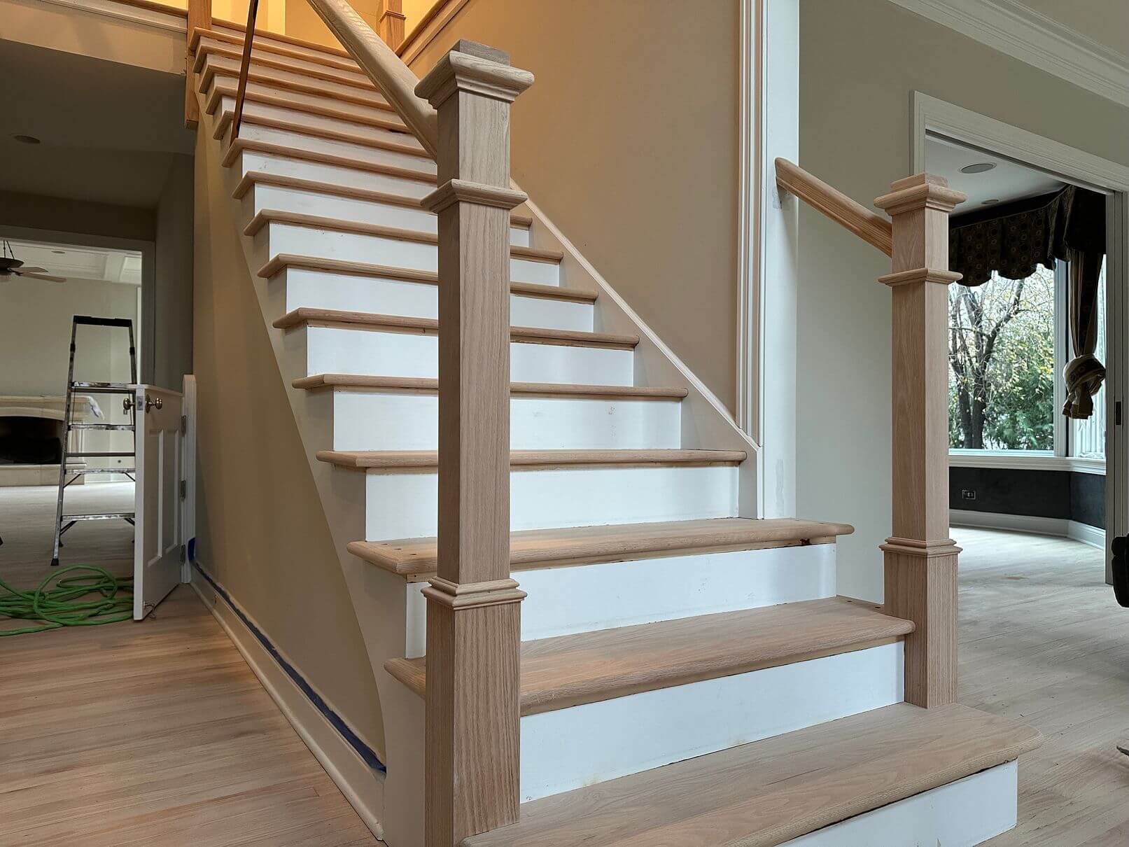 Hinsdale hardwood stairs unfinished