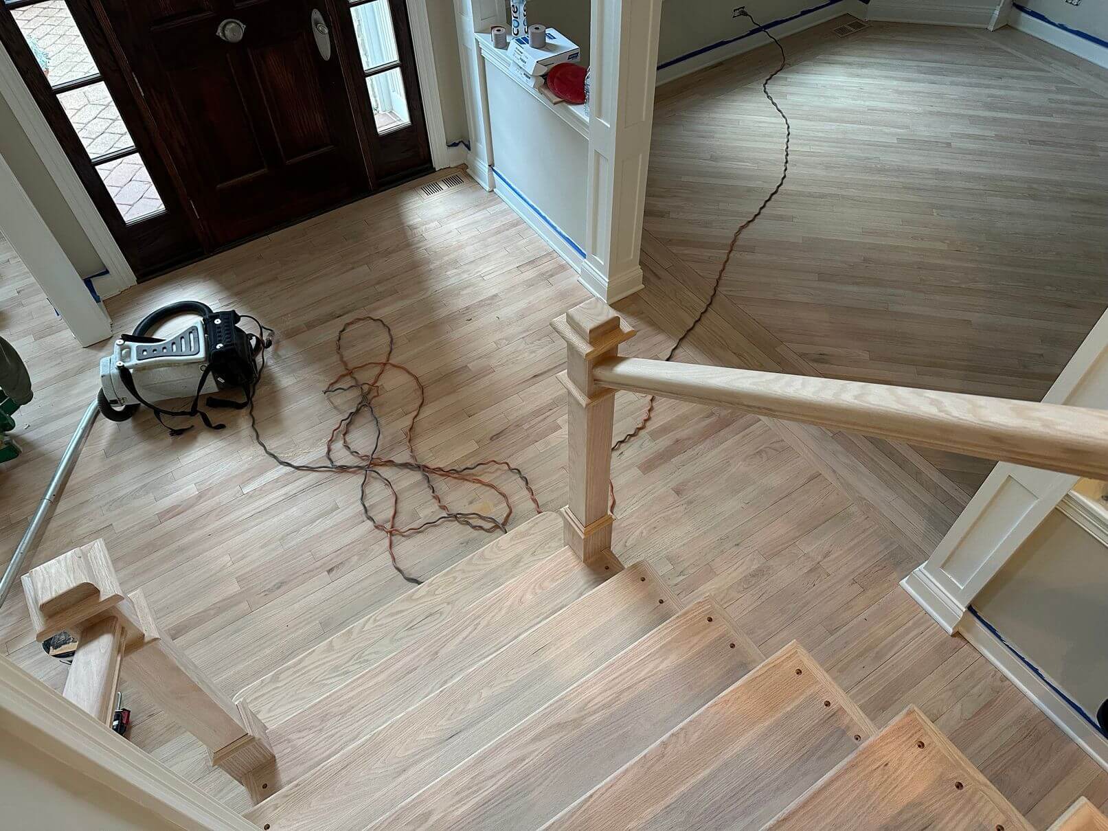 Hinsdale hardwood stairs unfinished
