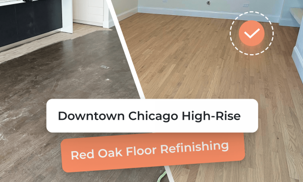 Downtown Chicago High-Rise Red Oak Floor Refinishing 