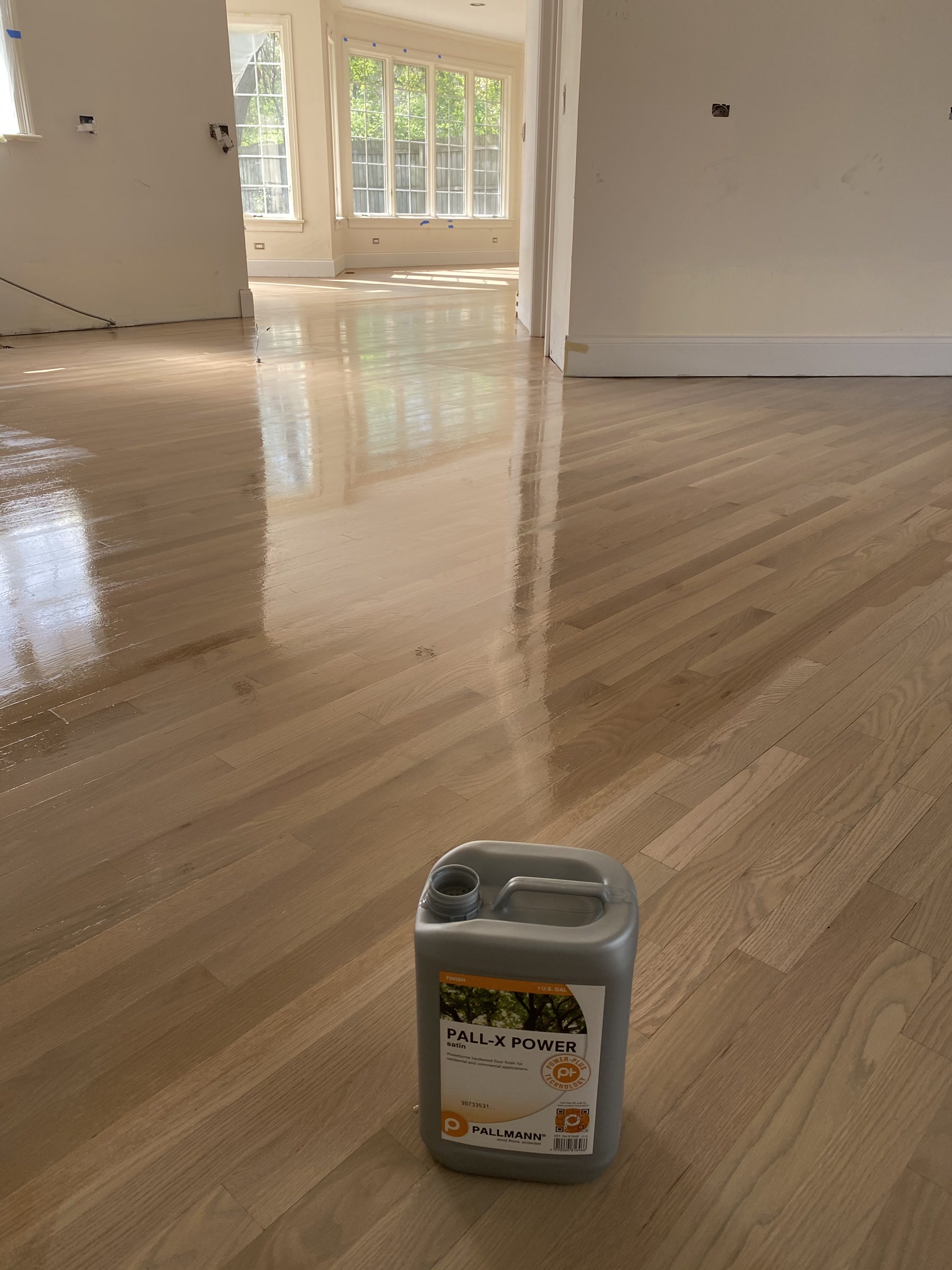 Floor refinished a silvered grey, Arlington Heights, IL