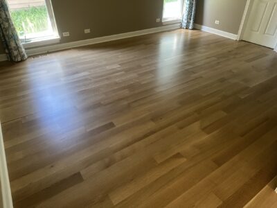 Natural white oak floor by the windows, Aurora, IL