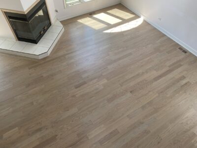 Silvered gray floor across the open room, Barrington, IL