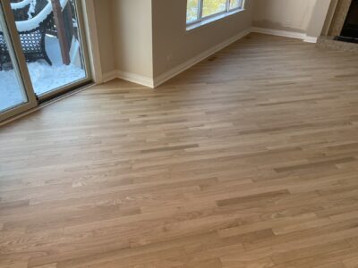 Natural hardwood floor by the windows, Bartlett, IL