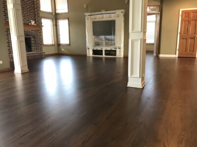 Espresso floor by the windows, Batavia, IL