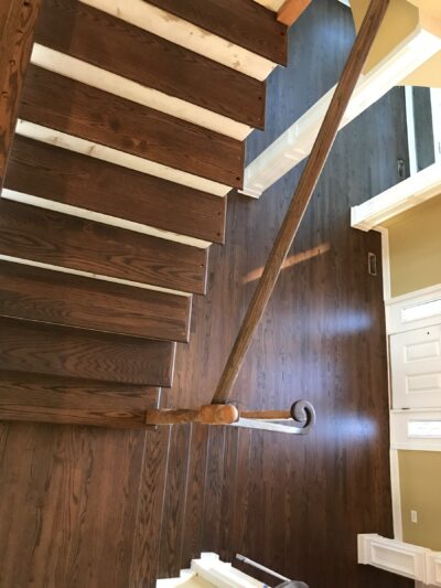 Espresso staircase seen from above, Batavia, IL