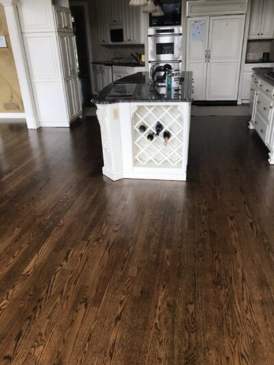 Medium Brown hardwood floor in the living room, Burr Ridge, IL