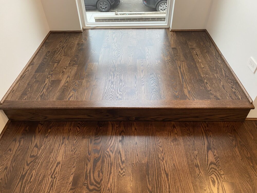 Coffee brown hardwood grain and sheen, Chicago, IL