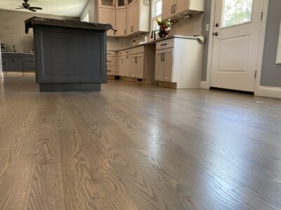 Classic Grey floor by the kitchen island, Darien, IL