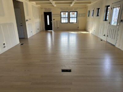 White-wash white oak floor in the great room, Darien, IL