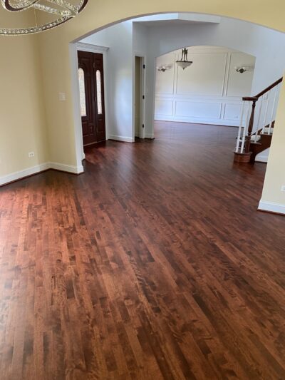 Gunstock floor at the foyer, Downers Grove, IL