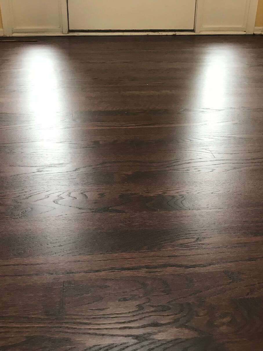 Stained hardwood floor