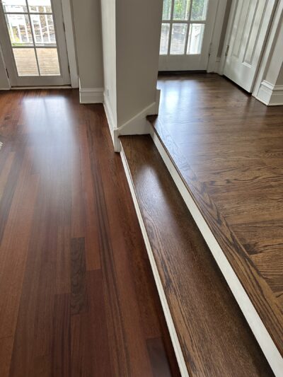 Jacobean hardwood in the hall, Hinsdale, IL