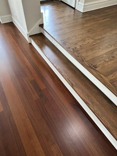 Jacobean floor down the hallway, Hinsdale, IL