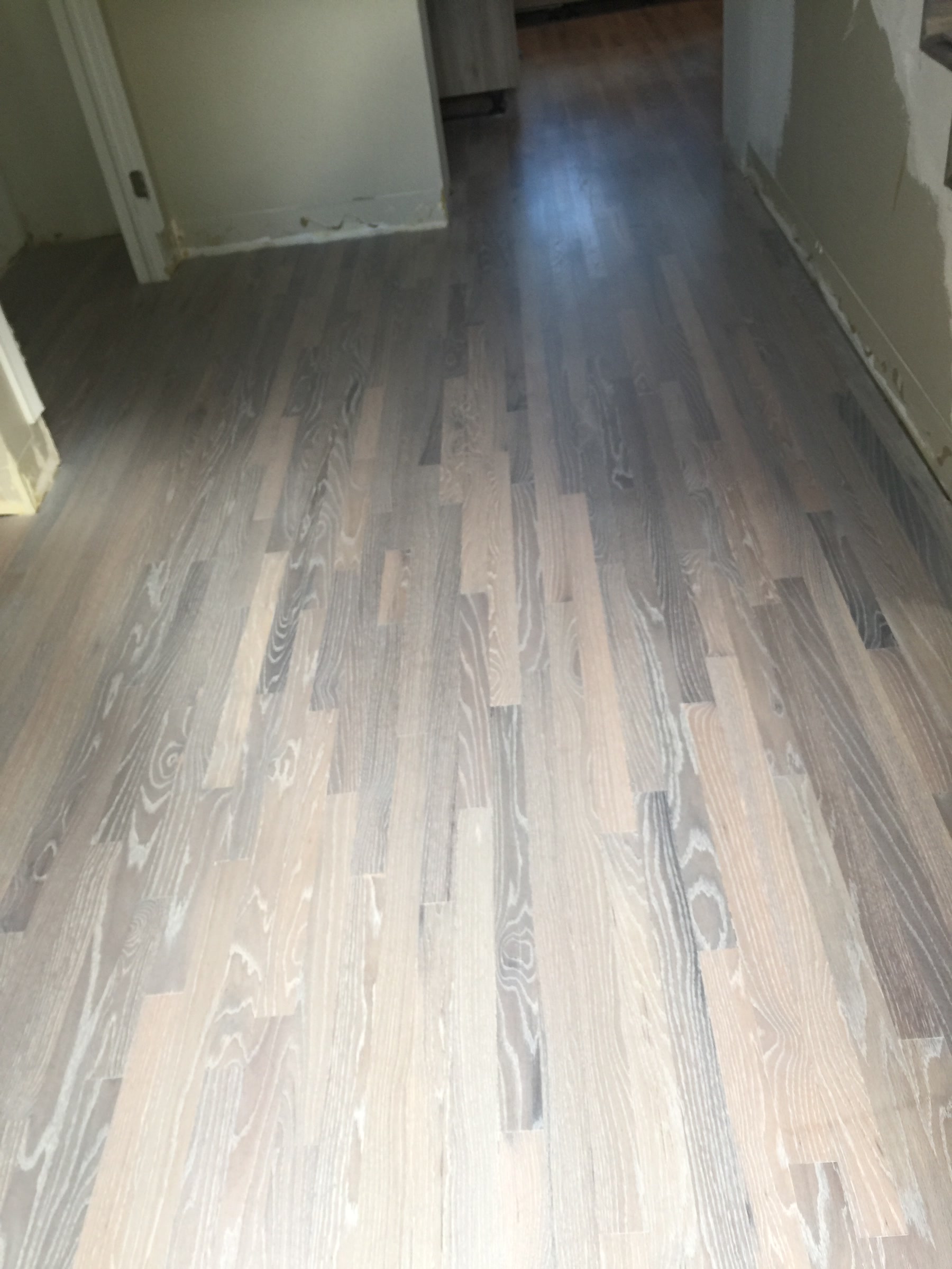 Fumed Grey floor down the hallway, Lisle, IL