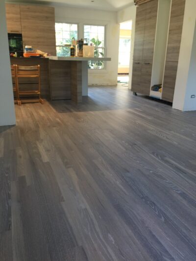 Fumed Grey floor in the kitchen, Lisle, IL