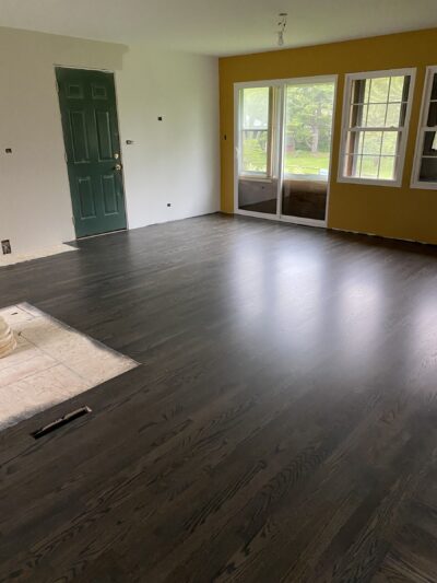 Classic Gray floor in the living room, Naperville, IL