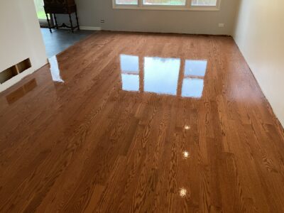 Finished Gunstock red oak floor, Naperville, IL