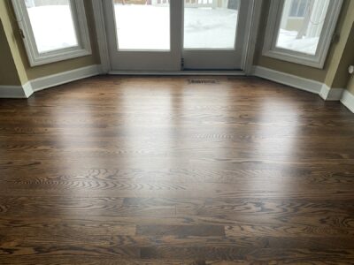 Jacobean hardwood floor by the windows, Northbrook, IL