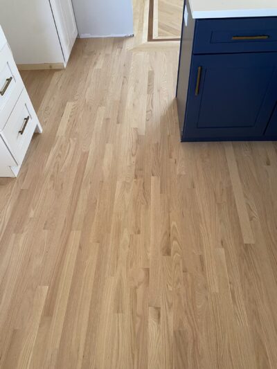 Natural hardwood floor in the kitchen, West Chicago, IL