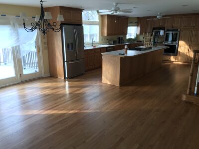 Golden Oak floor in the kitchen, Western Springs, IL