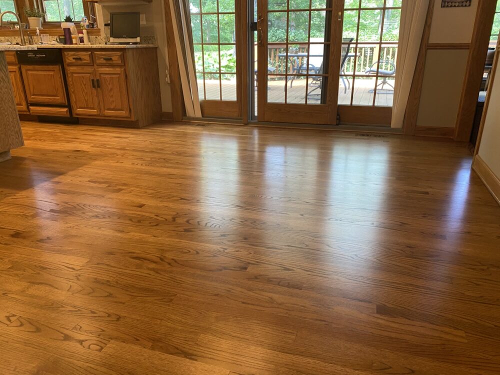 Golden Oak floor in the living room, Winnetka, IL