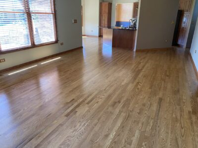 Golden Oak floor by the windows, Winnetka, IL