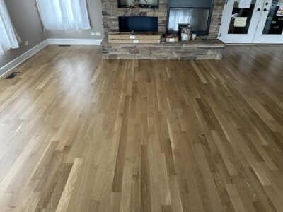 Natural white oak floor in the great room, Yorkville, IL