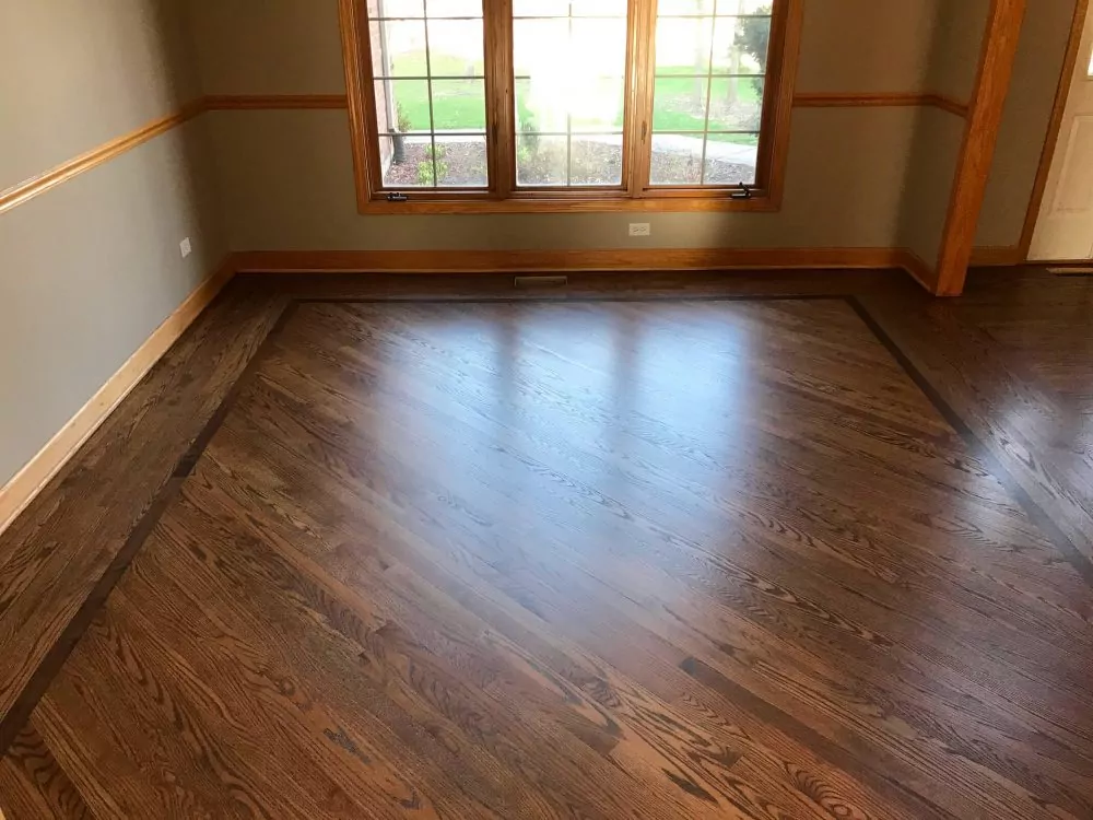 Refinished hardwood floors using water popping