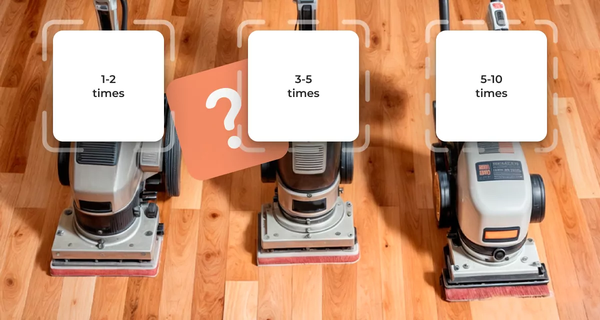 How many times can you refinish hardwood floors cover
