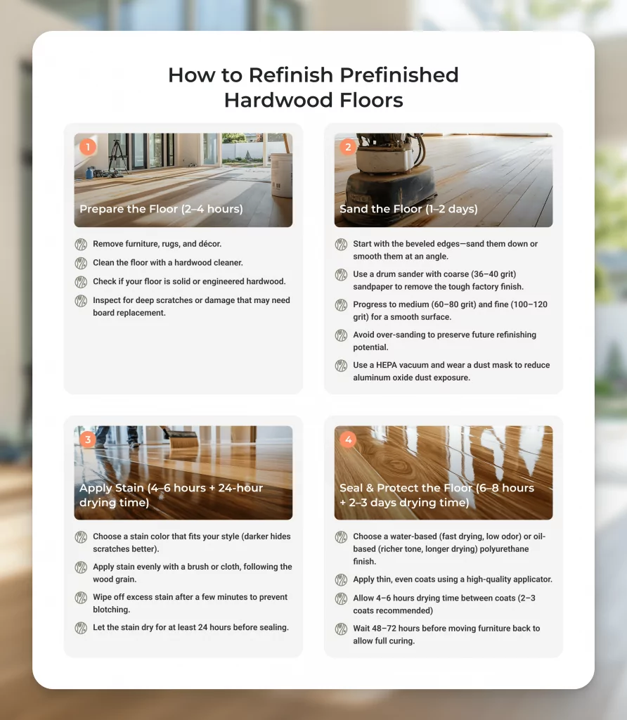 Prefinished hardwood floor refinishing guide