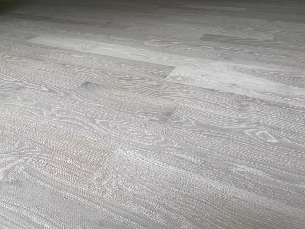 Hardwood with white stain close up view