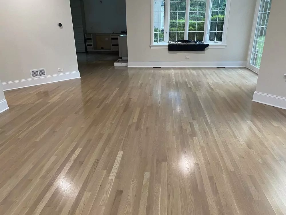 Hardwood floors in good shape, freshly recoated
