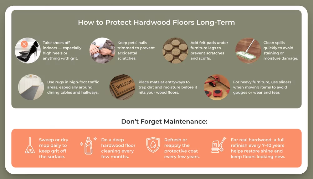Tips on how to protect your hardwood floor from wear and tear