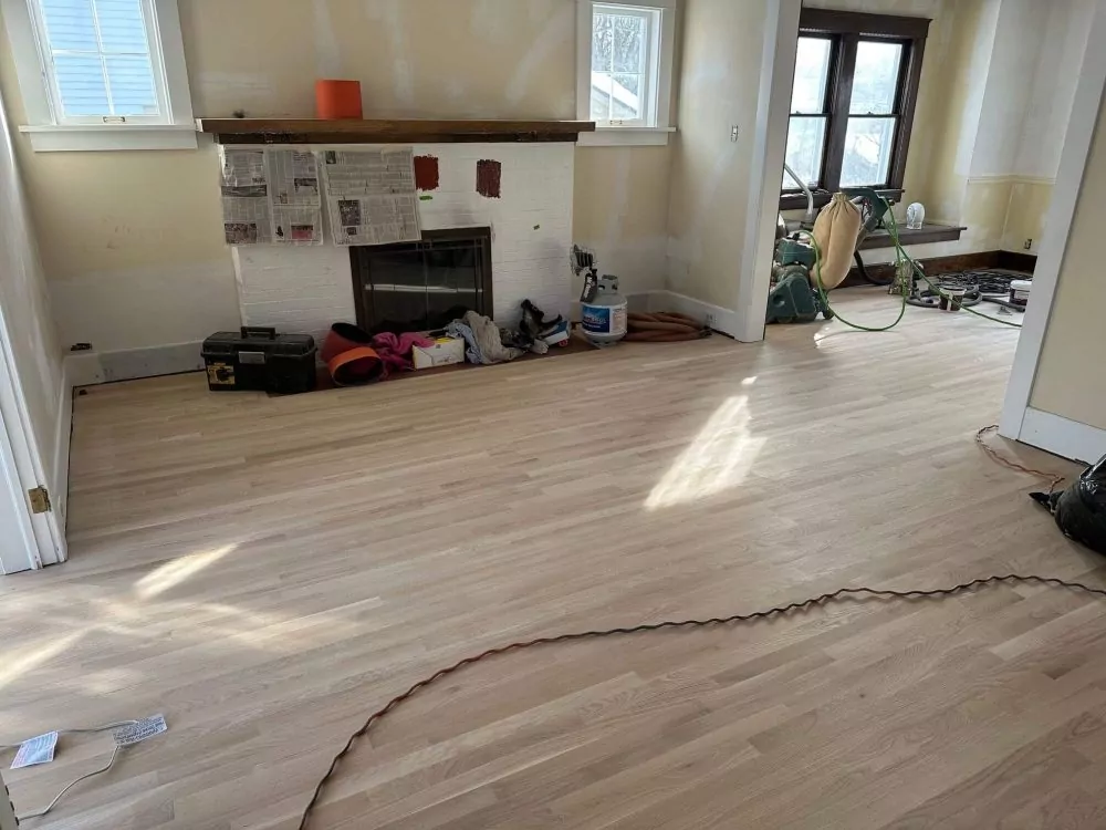 Oak floors refinishing process