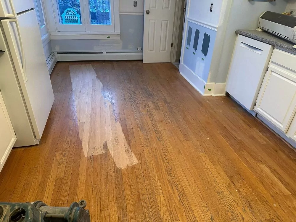 Refinishing attempt of old hardwood oak floors