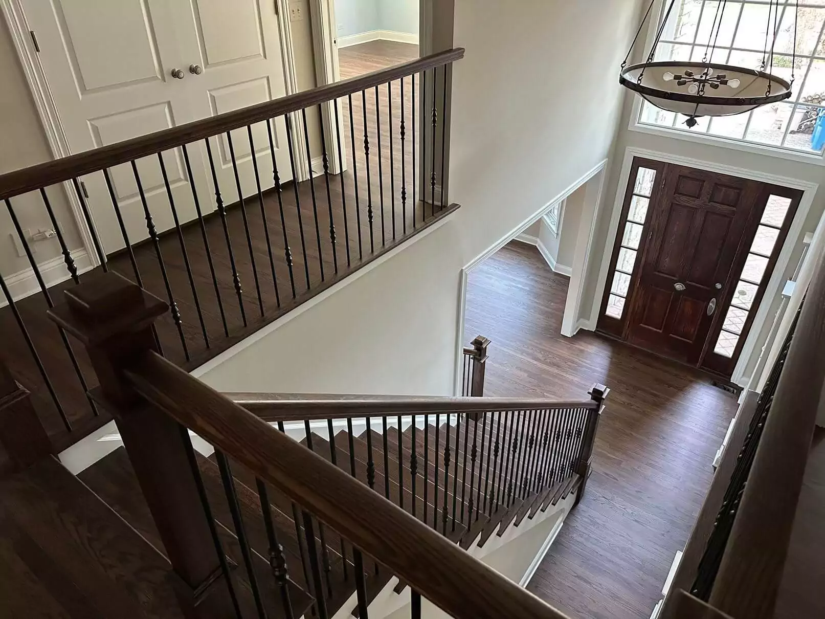 Hinsdale hardwood stairs refinished
