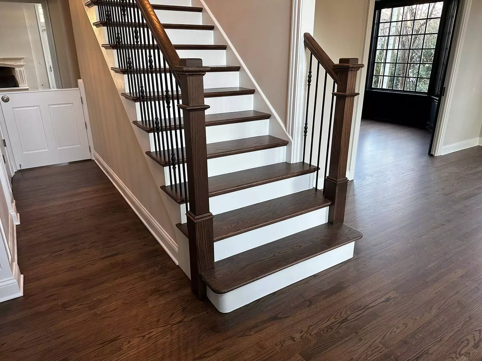 Hinsdale hardwood stairs refinished