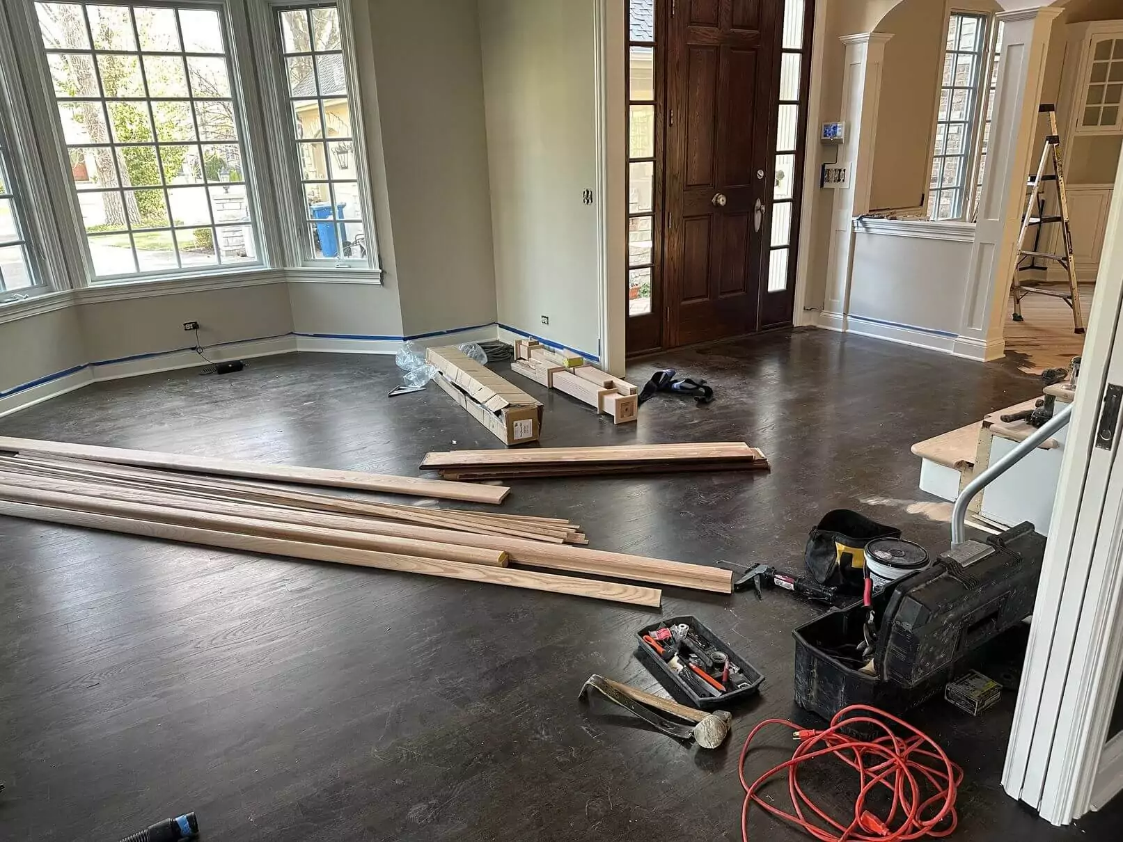 Hinsdale preparation for hardwood floor refinishing