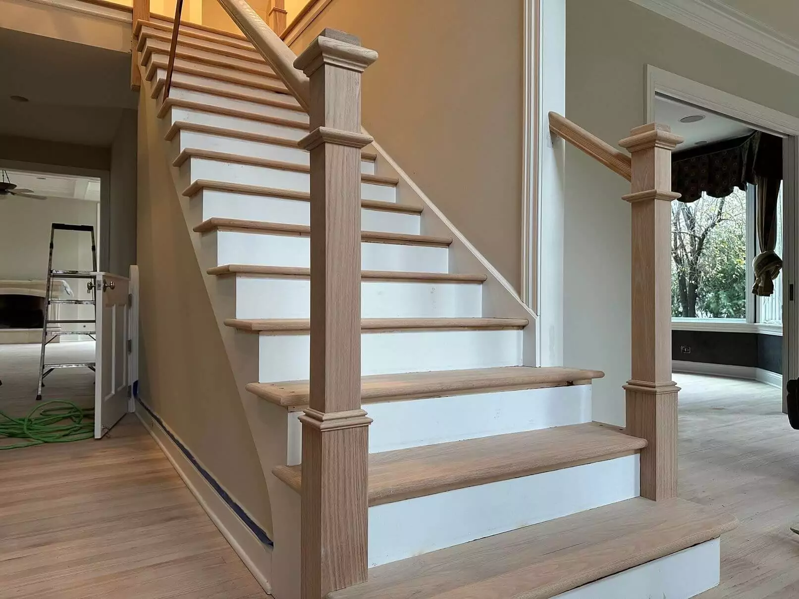 Hinsdale hardwood stairs unfinished